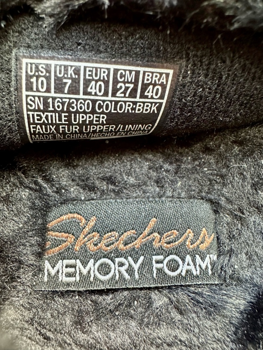 Skechers Cozy Lite Sweet Walk Black Sparkle Knit Slippers - Women’s Size 10 - Picture 5 of 10
